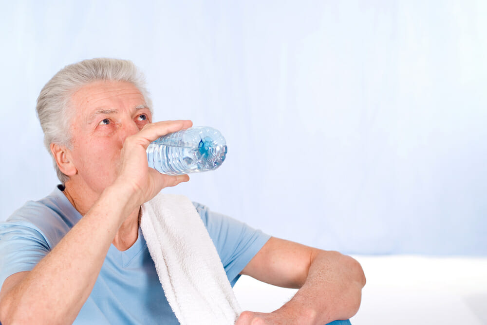 senior drinking water